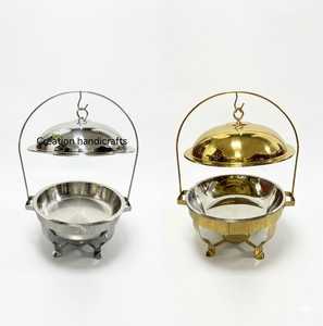 Luxury Silver <b>Buffet</b> <b>Server</b> Chafing Dish with Dome Lid Catering Food Warmer Casserole & Events - Product Image 2