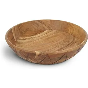 Frutero de madera de mango de un solo nivel de alta calidad en estilo rústico, ideal para almacenamiento de cocina, decoración de bodas, diseños OEM/ODM - Product Image 1
