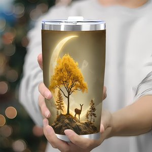 Stainless Steel Tumbler 20oz Double Wall Insulated Travel Mug With Lid For <b>Coffee</b> Tea Outdoor Use - Product Image 3