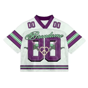Camiseta de Fútbol Americano Brandame para Mujer, Cuello en V, Malla, Manga Corta, Personalizada, Deportiva, Transpirable, para Todas las Temporadas - Product Image 5
