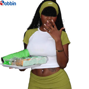 Conjuntos de Shorts para Mujer, Tendencia, con Logotipo Personalizado, Diadema, Verano, 2 Piezas, Conjuntos Cortos Casuales para Mujer, Conjuntos Personalizados, Ropa Urbana - Product Image 3