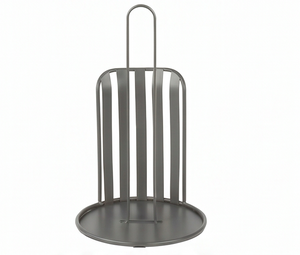 Support à serviettes moderne en acier noir avec revêtement poudré, design circulaire, parfait pour la table à manger et l'utilisation en restaurant. - Product Image 1