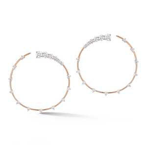 Pendientes de Aro Grandes con Mariposa y Diamantes Cultivados en Laboratorio, Joyería Fina al por Mayor, Oro Sólido de 14K - Product Image 5