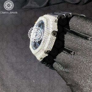 Charm_Jewels Luxury Women's <b>Diamond</b> <b>Watch</b> 42mm Polygon Analog Quartz Stainless Steel Band Buckle Clasp - Product Image 2