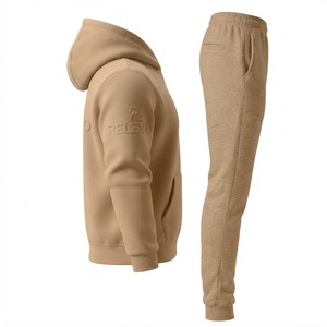 Ensemble survêtement homme Relevo à capuche, imprimé, couleur unie, fermeture éclair intégrale, sweat-shirt et pantalon décontractés, nylon/coton, coupe-vent hiver - Product Image 2