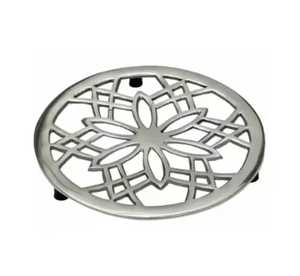 Polished Stainless Steel Pinwheel <b>Trivet</b> Silver Metal Hot Pan Pad Heat Resistant Kitchen Coaster Pot Stand - Product Image 4