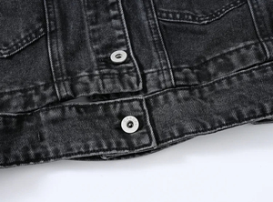 Custom Women Slim Fit <b>Denim</b> <b>Jacket</b> <b>Long</b> Sleeve Casual Fashionable Eco-Friendly Spandex/Cotton Outerwear Washed Button Autumn - Product Image 5