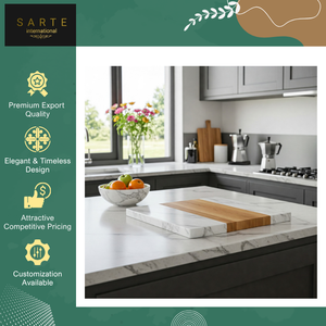 Tabla de Quesos de Madera y Mármol de Lujo Moderna, Ecológica y de Alta Calidad, Tabla para Cortar Charcutería para Uso en la Cocina - Product Image 2