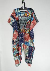 Robe kaftan en coton bohème artisanale pour festival, tenue de plage légère indienne - Product Image 5