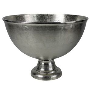 Wholesale Silver Metal Pedestal Bowl Elegant Wine Bowl For Wedding Centerpieces Polished Aluminum Decorative Events <b>Table</b> Decor - Product Image 5