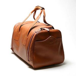 New Arrival Luxury Vintage Leather Duffle Bag Letter Adjustable <b>Strap</b> Zipper Closure 20-35L Large Capacity for Travel Daily Use - Product Image 3