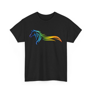 เสื้อยืดผ้าฝ้ายแขนสั้นสำหรับผู้ชายสำหรับขี่ม้า - Product Image 5
