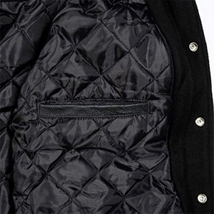 Premium Canvas Custom Varsity Letterman <b>Jacket</b> Front Logo Windproof Hooded Quilted <b>Jacket</b> Wholesale <b>Men</b> - Product Image 4