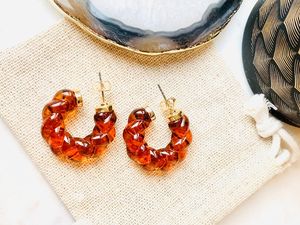 Summer Fashion Jewelry <b>Clear</b> Resin <b>Jelly</b> Twisted Gifts & Crafts Earrings Fashion Jewelry Hoop Earrings for Women - Product Image 3