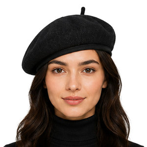 Luxury Wool <b>Beret</b> Hat Premium Felt Fabric Classic French Fashion Soft Warm Lightweight Outdoor Casual Winter Styling - Product Image 4