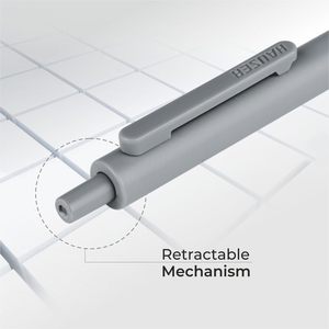 Bolígrafos de Rodillo de Plástico con Diseño Moderno y Elegante, Bolígrafos de Gel Retráctiles Hauser XO RT Click, Punta de Resorte de 0.5 mm, Agarre Acanalado Suave, Azul - Product Image 6