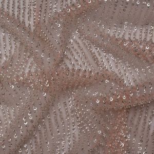 Designer Beaded Mesh Lace Fabric Pearl <b>Sequin</b> Embroidery Fabric Luxury Bridal Wedding Dress Textile <b>Material</b> - Product Image 6