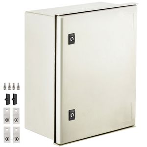 Scatola Elettrica NEMA 4X in Fibra di Vetro e Acciaio, 20 X 16 X 8 Pollici, IP67 Impermeabile e Antipolvere, con Cerniere - Product Image 1