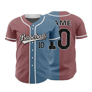 Camiseta de Béisbol Personalizada 100% Poliéster para Hombre, Talla Adulto, Talla Grande, Transpirable, de Secado Rápido, Antibacteriana, Camiseta de Béisbol Personalizada para Equipo - Product Image 1