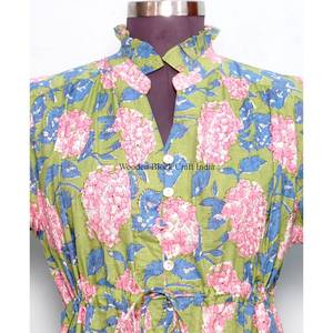 Vestidos de Playa Cortos de Verano para Mujer, Estilo Único, Hechos con Algodón Suave de Primera Calidad, Vestido de Manga Corta para Mujer - Product Image 4