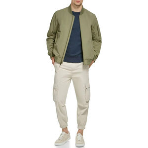 Veste bomber en satin de haute qualité pour homme, fermeture éclair, style sport, streetwear, hiver - Product Image 1