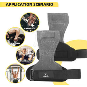 Sangles de musculation en cuir de vachette respirantes pour la gym et les exercices de fitness - Soutien de poignet léger et écologique - Product Image 6