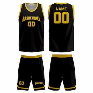 Ensemble d'uniformes de basketball personnalisés sublimés, maillot et short, maille respirante, séchage rapide, vêtements de sport d'équipe, OEM - Product Image 1