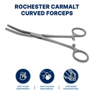 Pince hémostatique chirurgicale Rochester Carmalt durable en acier inoxydable avec verrouillage, instrument approuvé ISO - Product Image 6
