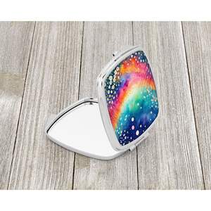 Colorido Gypsophila compacto viaje maquillaje espejo plegable diseño de mano regalo para mujeres y niñas - Product Image 2