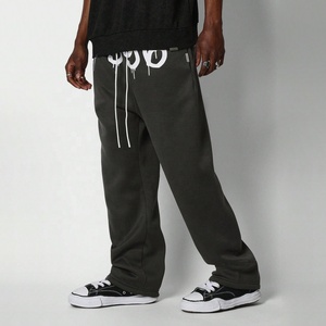 กางเกงวอร์มผ้าฟลีซกันยับไม่ยับกางเกงวอร์มทรงหลวมกางเกงวอร์มสำหรับผู้ชายกางเกงวอร์มพิมพ์ลายสกรีนโลโก้ตามสั่ง - Product Image 3