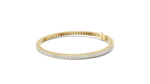 สร้อยข้อมือเพชรเทียม 18K ทองคำแท้ทรงกลมเจียระไนแบบบริลเลียนท์ สำหรับผู้หญิง ได้รับการรับรองจาก IGI ของขวัญเครื่องประดับหรูหรา - Product Image 2