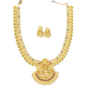 Luxury Gold Plated <b>Bridal</b> <b>Jewelry</b> <b>Sets</b>-Designer Temple Nakshi Necksets for Wedding - Product Image 2