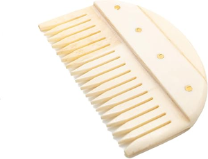 Peigne à barbe rond de qualité supérieure, fait main, en os de Viking sculpté, design floral, respectueux de l'environnement, pour un toilettage naturel - Product Image 3