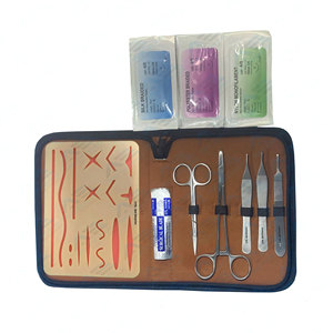 Kit d'entraînement à la suture avec coussinet, outils en acier inoxydable, instruments médicaux, kit de suture chirurgical, mannequin réutilisable - Product Image 1