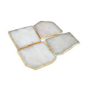 ชุดแผ่นรองแก้วทำมือจากวัสดุออร์แกนิก ขัดเงา กันน้ำ ลายสวยงาม สำหรับใช้ในบ้าน - Product Image 4