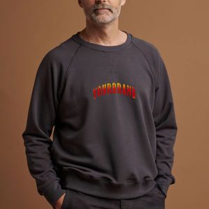 Sudadera de Cuello Redondo Negra para Hombre a Precio Económico, Corte Regular, Manga Raglán, 100% Algodón, Tejido de Punto, Informal, para Otoño - Product Image 4