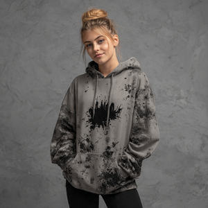 Sweat à capuche baggy pour femme, sublimation, épaules tombantes, effet délavé, surdimensionné, pour l'hiver - Product Image 1