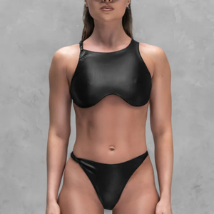 Tenue de Pole Dance Tendance pour Femme : Crop Top Col Montant et Bas Taille Haute, Léger et Respirant, Ensemble de Danse d'Été, Service OEM - Product Image 2