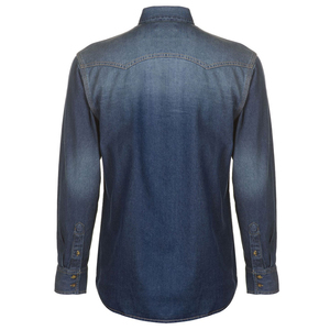 Camisa de mezclilla occidental de manga larga con costuras modernas para hombre, corte regular, informal, ¡gran oferta para hombres! - Product Image 5