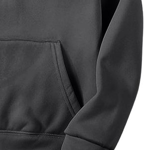 Sudadera con Capucha Personalizada con Logotipo, Sudadera Corta de Diseño para Hombre, Estilo Gótico Negro, Algodón Grueso, Color Sólido, Forro Polar - Product Image 3