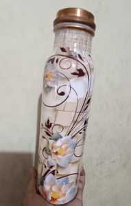Botella de Agua de Cobre con Diseño de Hojas Bohemias, Portátil para Viajes - Product Image 6