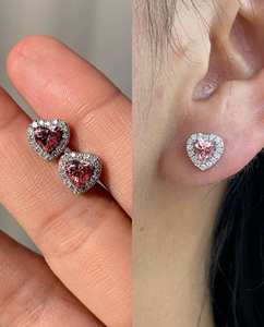 Pendientes Clásicos de Diamantes Cultivados en Laboratorio, Corte Brillante Excelente, Oro de 9k, Engaste de Garra, Estilo Aro, Lujo para Bodas y Fiestas - Product Image 5