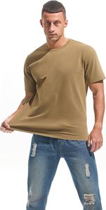 Camiseta de Cuello Redondo de Punto 100% Algodón para Hombre, Logotipo Personalizado Impreso, Informal, Manga Corta, Suave, Cómoda, Transpirable, de Secado Rápido - Product Image 3