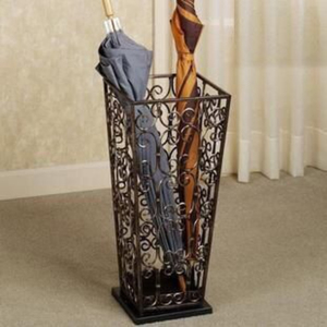Porte-parapluie en laiton antique avec motif en spirale pour l'entrée de la maison, support décoratif fait à la main - Product Image 5
