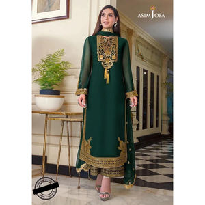 Combinaisons shalwar kameez pakistanaises de qualité supérieure pour femmes, non cousues, vente en gros, robes de fête pour femmes. - Product Image 1