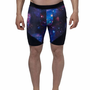 Mid Waist Breathable Spandex Polyester <b>Compression</b> <b>Shorts</b> For <b>Men</b> Running Workout Athletic <b>Compression</b> <b>Shorts</b> For Online Sale - Product Image 3