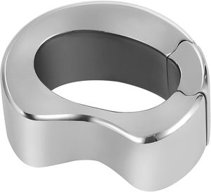 STEEL IRISCO INDUSTRY Anillo Escrotal de Acero Inoxidable con Bola Ponderada, Estirador de Escroto, Accesorio BDSM, Anillo de Mejora Masculina, Talla Personalizada, Alta Calidad - Product Image 1