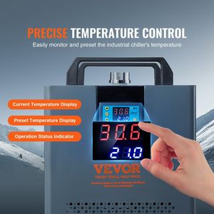 เครื่องทำความเย็นน้ำอุตสาหกรรม 200W รุ่น KH-6000 พร้อมถังเก็บน้ำขนาด 12 ลิตร และระบบทำความเย็นแบบคอมเพรสเซอร์ 7.8 ลิตร/นาที - Product Image 5