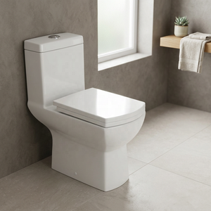 Ceramic One Piece Washdown Toilet Dual Flush Siphon Commode WC Sanitary Ware Modern Design Bathroom - Product Image 4