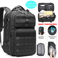 Sac à dos de compression sous vide étanche en Oxford avec fermeture éclair SBS, pour ordinateur portable 17,3 pouces, double dégonflage, sac de voyage extérieur avec poche latérale, OEM
